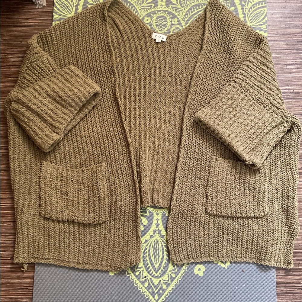 Sage Green Chunky Boho Sweater sz. L